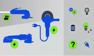 الأداة التي هي حق لكم? هوائي أو كهربائي?